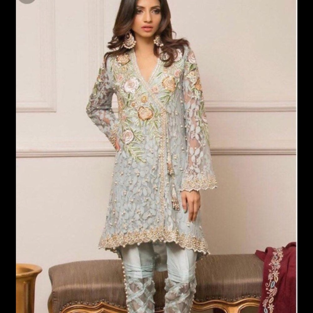 Ready to wear stitched organza dress
